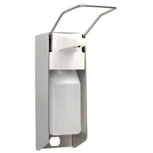 Papstar Medi-Inn Wandspender Aluminium, mit Langarmhebel, inkl. Leerflasche 500 ml 10 Stück