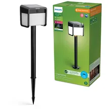 Philips Außenstandleuchte Kunststoff 69,0 cm Solar LED schwarz