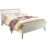 furn.design Helge 140 x 200 cm Weiß/Eiche