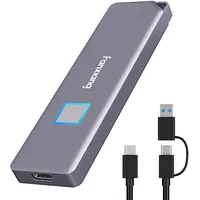 fanxiang 500GB ssd Externe Festplatte, USB 3.2 Gen2 Portable ssd, 550 MB/s Lesen, Verschlüsselung per Fingerabdruck, für Mac, PC, Smartphone und Spielkonsole