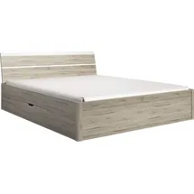 Home Affaire Stauraumbett HOME AFFAIRE "Beta, Breite 160 oder 180cm, moderne Bettanlage mit 2 Schubladen", braun (san remo, san remo, weiß, san remo), B:166cm L:206cm, Betten, Stauraumbett, Bettgestell in zwei Größen inklusive 2 Bettschubladen
