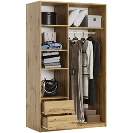 masseno Schwebetürenschrank VARO 120 x 205 x 60 cm Braun