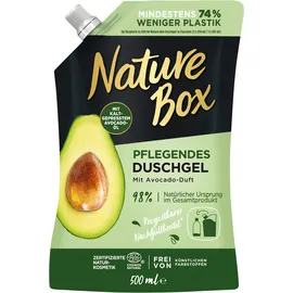 Nature Box Duschgel Nachfüllbeutel mit kaltgepresstem Avocado-Öl 500 ml