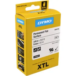 Dymo XTL Schriftband 1868736  schwarz auf weiß  9mm x 9,1m