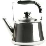 Edelstahl Teekessel 4,5L Retro mit Pfeife für Induktion & Gas