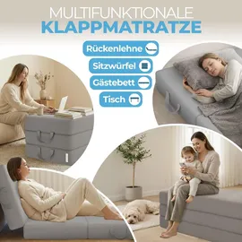 eloneo Gästematratze 120 x 195 x 15 cm weich Polyester