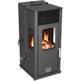 Hybridofen Pellets und Holz Kombiofen Kaminofen 8 kW Holzofen Hybrid Ofen Kamin