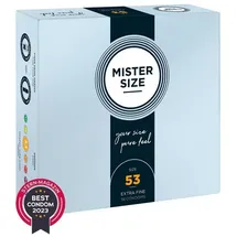 MISTER SIZE 53 mm transparent, hauchdünn, feucht, transparent