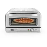 Cuisinart Pizzaofen | Für benutz im Innenbereich | Holzofengeschmack in 5 Minuten | Pizzaset enthalten: Pizzaschieber, schneider, Stein und Tiefeform | Einstellbare Zeit und Temperatur bis 400°C