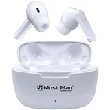 MUSIC MAN BT-X63 In Ear Headset Bluetooth® Stereo Weiß Headset, Ladecase, Touch-Steuerung
