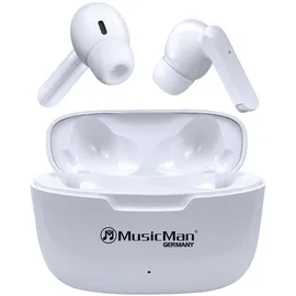 MUSIC MAN BT-X63 In Ear Headset Bluetooth® Stereo Weiß Headset, Ladecase, Touch-Steuerung