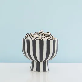 OYOY Toppu Schale 15 x H 13 cm, schwarz-weiß