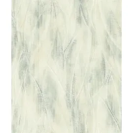 Rasch Textil Vliestapete Wellen 53 cm x 1005 cm 10 m Grün/Cremeweiss 486230