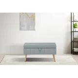 INOSIGN Truhenbank »AMIRA Sitzbank mit Stauraum, Maße B/T/H: 81/36/43 cm«, mit Staufach, in 3 Bezugsqualitäten mit feiner Steppung grün