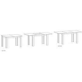 matkam Möbel Tisch Eiche Artisan, 120x75x80 cm, Esszimmer, Tische, Esstische