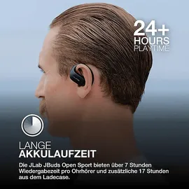 JLab JBuds Open Sport 2, In-ear Kopfhörer Bluetooth Schwarz