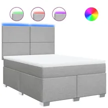 vidaXL Boxspringbett 140 x 200 cm Hellgrau