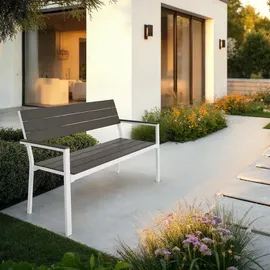 Tectake Gartenbank, 2-Sitzer, wetterfest, 128 x 59 x 88 cm