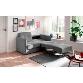 Home Affaire Schlafsofa HOME AFFAIRE "Milano", grau, B:147cm H:89cm T:87cm, 100% Polyester, Sofas, Schlafsofa, zwei einzeln ausziehbare Liegefunktionen