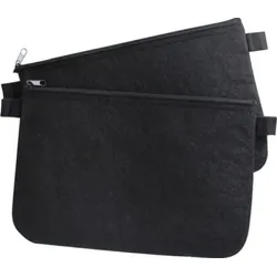 Banktasche Geldscheintasche aus Filz schwarz 25 x 16 cm - 2 Stück
