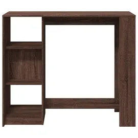 vidaXL Bartisch mit Regal 124 x 46 x 103,5 cm Braun Eiche