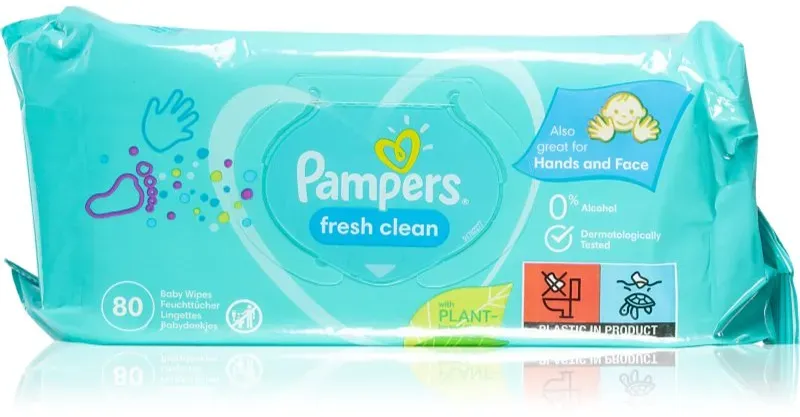 Pampers Fresh Clean feuchte Feuchttücher für Kinder für empfindliche Oberhaut 80 St.