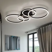 GLOBO Deckenleuchte Ringleuchte Deckenlampe Innen Leuchte vier Ringe Design,