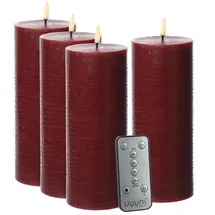 uYuni LED Kerzenset PIA 20 cm rot