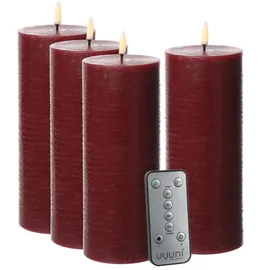 uYuni LED Kerzenset PIA 20 cm rot