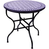 Marokkanischer Mosaiktisch Gartentisch Tisch Esstisch Garten Marokko Rund 100cm