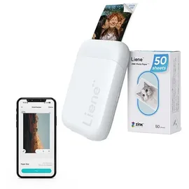 Lirene Liene Pearl tragbarer Fotodrucker 2x3 (weiß)