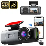 Azdome Autokamera mit GPS, Dash Camera mit Nachtsicht, 170°Weitwinkel, WDR, 2,4" IPS, 24/7 Parküberwachung, Bewegungserkennung, WiFi Dashcam Auto mit 4K Auflösung,