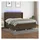vidaXL Boxspringbett mit Matratze & LED Dunkelbraun 180x200 cm Stoff