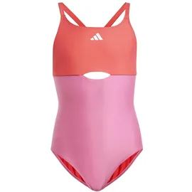 adidas Colorblock-Bademode für Mädchen mit X-Rücken, rose, 7-8 Years - 7-8 Jahre