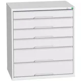 bott verso Schubladenschrank, mit 6 Schubladen und Einzelauszug, BxTxH: 800 x 550 x 900 mm