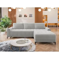 Mirjan24 Ecksofa Aris L, mit Bettkasten und Schlaffunktion, Wohznimmer Sofa (Farbe: Velo 633, Seite: Rechts) | Beige