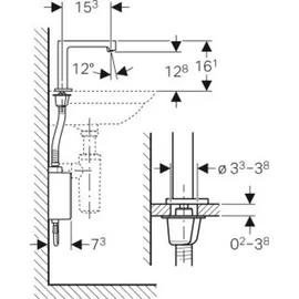 Geberit Brenta Sensor-Armatur inkl. AP-Funktionsbox, Mischer chrom 116.176.21.1