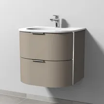 Sanipa Waschtischunterschrank 2 Auszüge 52,2 x 58,4 x 51,4 cm Sandgrau Matt