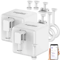 Luminea Home Control Kippschalter 2er-Set Smarte Schalter-Aufsätze für Kippschalter & Taster