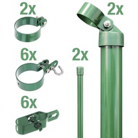 GAH ALBERTS Zaunpfosten Verbinder 2-seitig für 6 x 175 cm grün