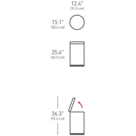 simplehuman Treteimer 30 l Silber