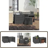 Vidaxl - 3-tlg. Gartenbox-Set Grau Massivholz Kiefer - Gartenbox - Holz Gartenmöbel - Kiefernwood Möbel - Gartenorganisation - Außendeko