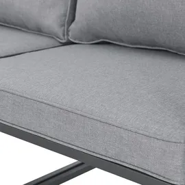 Svita Detroit Gartenmöbel Set Polyrattan Lounge Modular grau