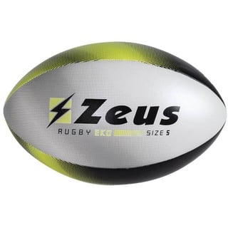 Zeus Rugby Ball schwarz/neongelb-Größe:5