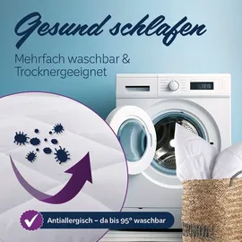 7dreams Microfaser Kopfkissen gesteppt 80 x 80 cm Weiß