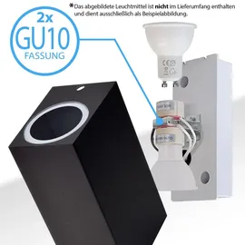 Maxkomfort GmbH Außenleuchte Aluminium Edelstahl 1268 2x GU10 Schwarz