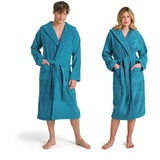 Möve Superwuschel Bademantel unisex mit Kapuze - lagoon - L