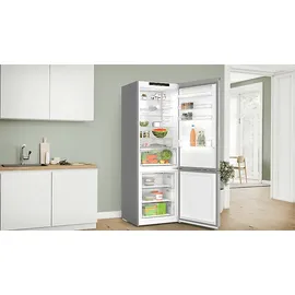 Bosch Serie 4 KGN492IAF Kühl-Gefrierkombination (440 l, 2030 mm hoch, Edelstahl)