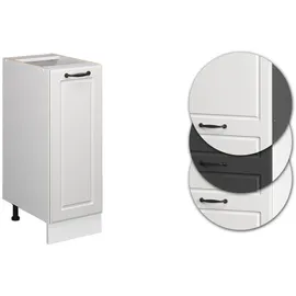 Vicco Apothekerschrank R-Line, Medizinschrank für die Küche, Weiß Landhaus/Weiß AP Marmor