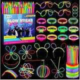 luxuskollektion 326 Stück Neon Knicklichter Party Set mit 176 Verbinder Glow Sticks
